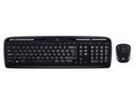 Logitech Wireless Combo MK330 - Keyboard and mouse set - wireless - 2.4 GHz - UK - black