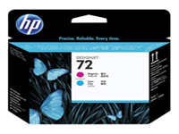 HP 72 - Cyan, magenta - printhead - for DesignJet HD Pro MFP, SD Pro MFP, T1100, T1120, T1200, T1300, T2300, T770, T790, T795