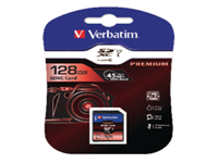 Verbatim Premium - Flash memory card - 128 GB - UHS Class 1 / Class10 - 600x - SDXC UHS-I