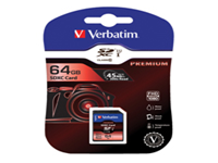 Verbatim Premium - Flash memory card - 64 GB - Class 10 - SDXC