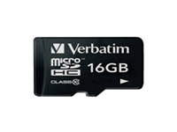 Verbatim - Flash memory card (microSDHC to SD adapter included) - 16 GB - Class 10 - microSDHC